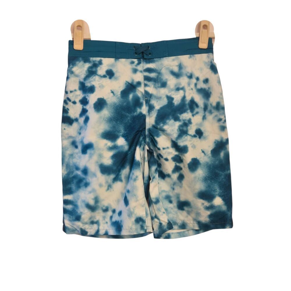 Thereabouts Boys Size 14/16 Turquoise/White Tie Dye Board Shorts